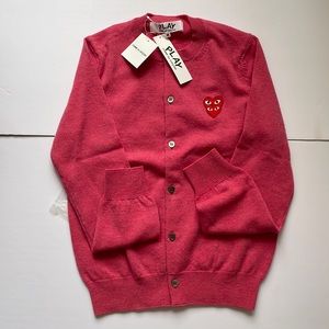 Comme Des Garçons PLAY 100% wool cardigan